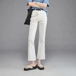 娅丽达 高腰百搭显瘦九分喇叭裤女裤子夏季薄款