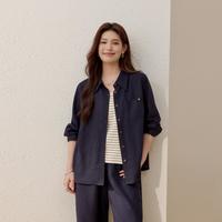 纤莉秀 大码女装慵懒宽松轻薄开衫胖mm春装款