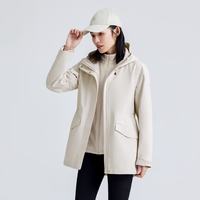拓路者 三合一冲锋衣 防风防水 米杏色 L 女士夹克