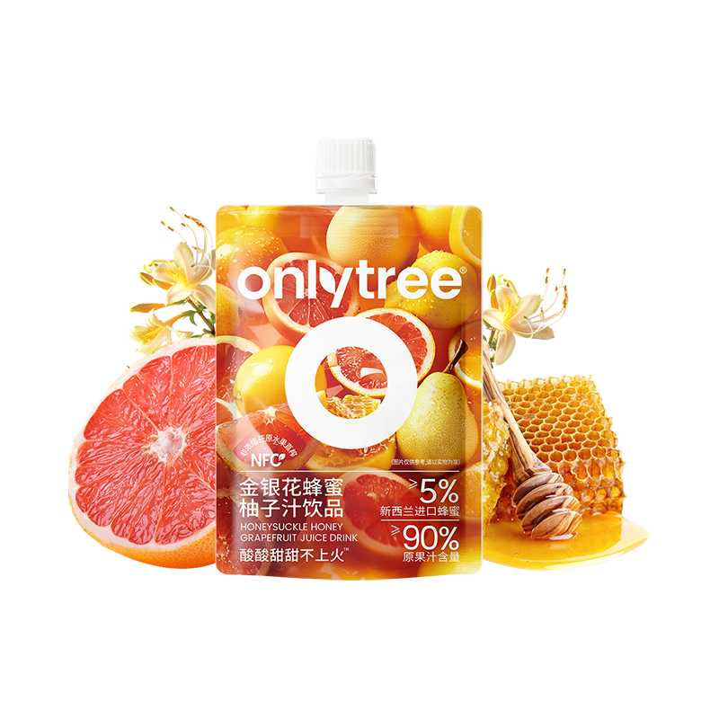 onlytree 金银花蜂蜜柚子汁 植物饮品