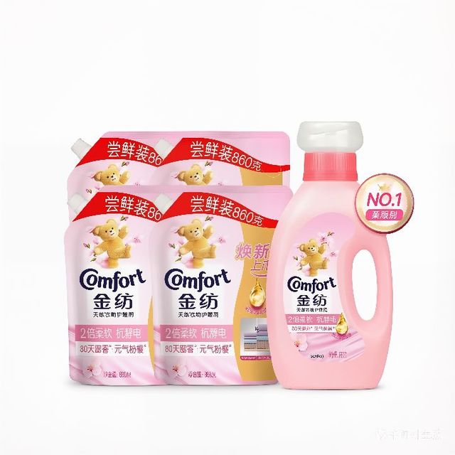 Comfort 衣物柔顺剂元气粉樱8.88斤+抗皱护色1.6斤共10.48斤