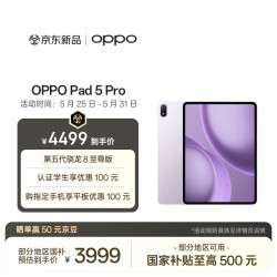 OPPO Pad 5 Pro 13.2英寸 平板电脑（3392*2400、第五代骁龙8 至尊版、12GB、256GB、WiFi版、莫奈紫）