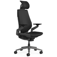 Steelcase世楷 Gesture人体工学椅 黑色皮质+头枕 电脑椅