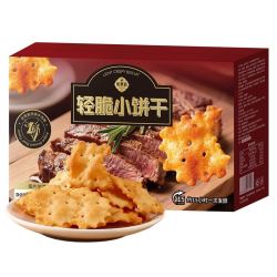 熙景源 非油炸轻脆小饼干 照烧牛肉味780g/礼盒装 临期7月