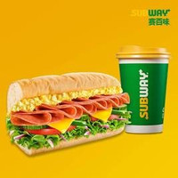赛百味 萨拉米蛋料双拼三明治2件套