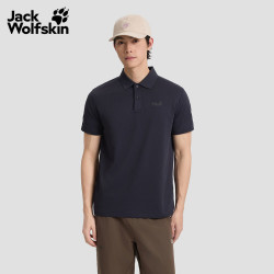 Jack Wolfskin DONDO氧气休闲Polo衫 深海军蓝 L 男士短袖