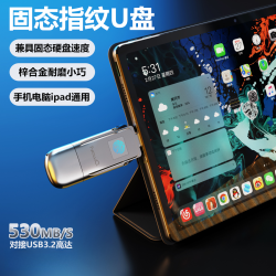 NEWQ 指纹加密固态U盘电脑手机通用Type-c双头高速金属安卓大容量