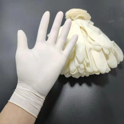 星灿医疗 食品级一次性乳胶手套 家务洗碗薄款防护丁腈 白色高弹力