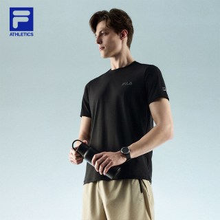 FILA 速干衣FILA斐乐运动短袖T恤2026夏季新款户外冰丝健身跑步上衣男