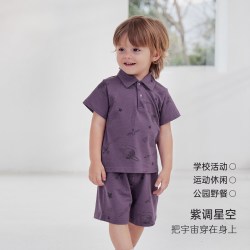 巴厘小猪 男童短袖Polo衫两件套 星际绘梦集