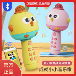 儿童萌鸡蓝牙充电多功能麦克风礼盒早教变声话筒音乐实验唱歌玩具
