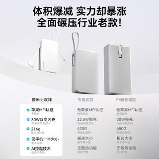 摩米士 IP138MFI MFI认证自带双线 10000mAh 移动电源