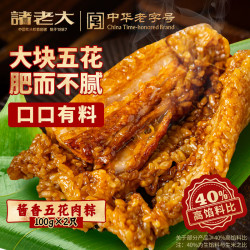 诸老大 粽子酱香五花肉粽100g*2只嘉兴特产肉粽真空速食快手早餐粽