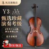 凤灵 Y3 4/4 乌木大提琴（儿童成人初学者手工实木云杉专业演奏考级进阶哑光款）