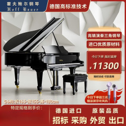 HOFF BAUER德国进口配置全新原装高端家用三角钢琴专业自动演奏款采购招标 G7Max古典雕花 德国五振顶配