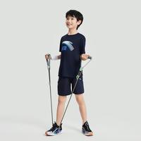 安踏 男童夏季薄款速干透气运动套装