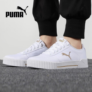 PUMA 女鞋春季低帮休闲鞋舒适时尚透气板鞋 373997-12 3.5码36.0
