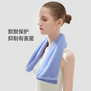 最生活 春风系列 A类新疆棉毛巾 蓝+灰 2条装
