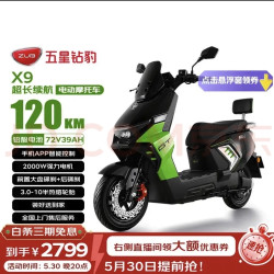 五星钻豹 X9 电动摩托车 ZB2000DT-11 72V39AH 2000W