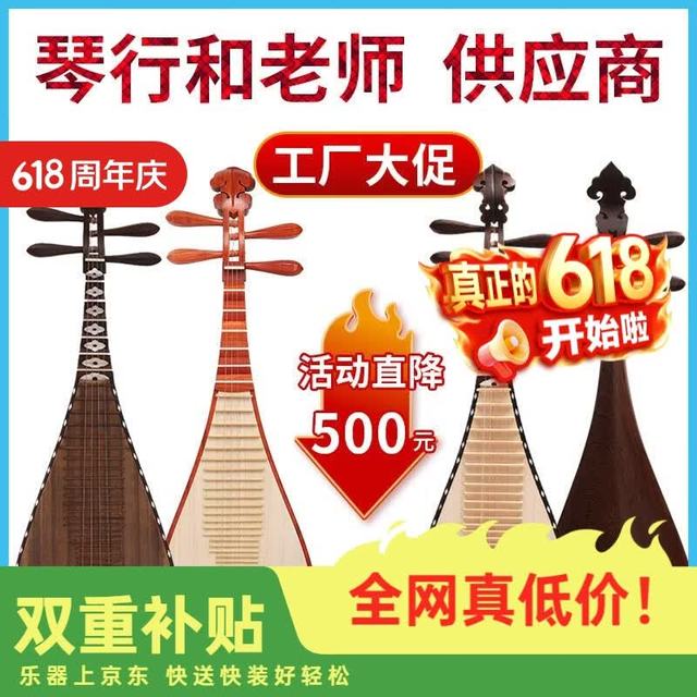 民音 专业琵琶 红木鸡翅木花梨木 初学入门教学成人儿童硬木
