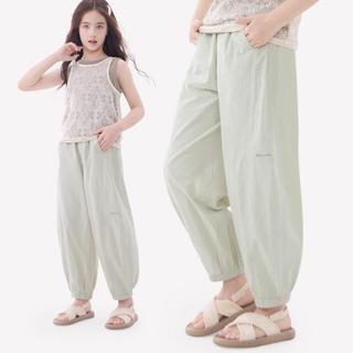 迪士尼 100%棉女童夏季运动长裤