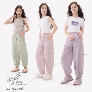 迪士尼 100%棉女童夏季运动长裤