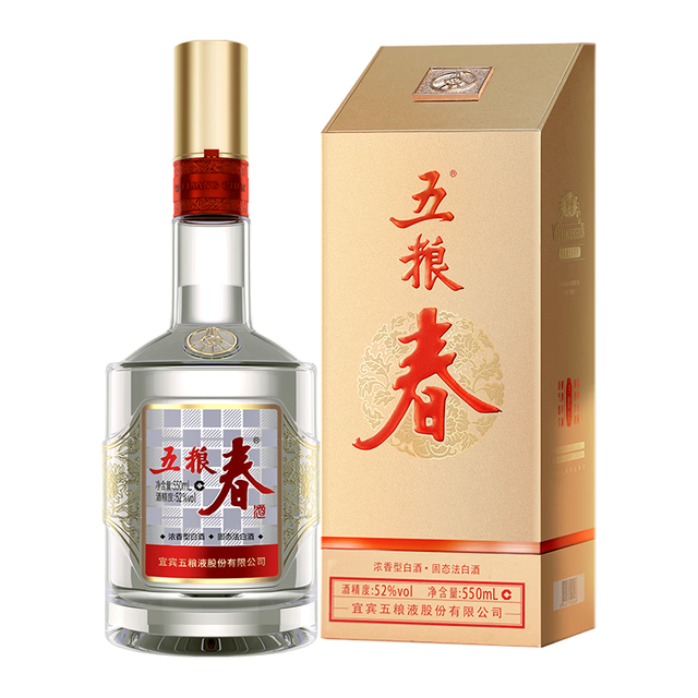 五粮液 五粮春二代 浓香型白酒 52度 550mL
