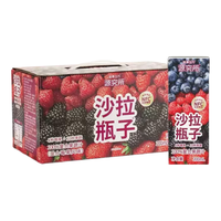 源制所 100%复合果蔬汁 混合莓果风味 200ml*12瓶