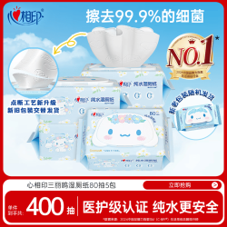 心相印 温和清洁 湿厕纸  5包400片