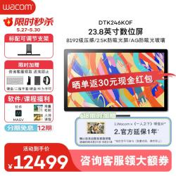 和冠 数位屏 23.8英寸手绘屏 2.5K电子绘画屏 DTK246K0F