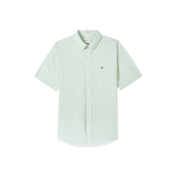GANT 男士纯棉翻领短袖衬衫 绿色 S