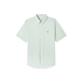 GANT 男士纯棉翻领短袖衬衫 绿色 XL