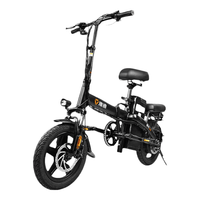  Yadea/雅迪 可折叠 电动折叠自行车 黑色 48V12A锂电 续航约40公里