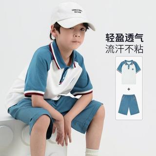 BOBDOG HOUSE 儿童运动套装 夏款休闲跑步上衣短裤两件套