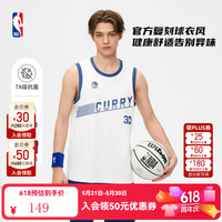 NBA 官方26夏季新款库里杜兰特抗菌速干跑步运动健身训练背心男女 米白(斯蒂芬库里)