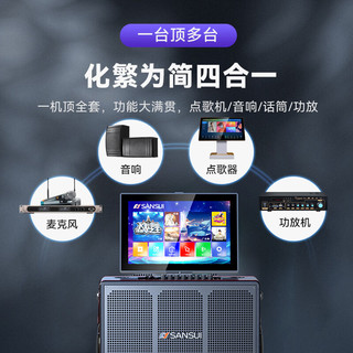 山水 Q60pro 便携K歌蓝牙音响 家用户外卡拉OK音箱
