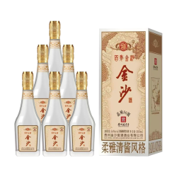 金沙 品味80版 清酱兼香型白酒 54度 500ml*6瓶 整箱装 收藏 送礼