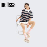 melissa 梅丽莎夏季新款女士齿轮厚底鞋果冻罗马凉鞋35818 米色