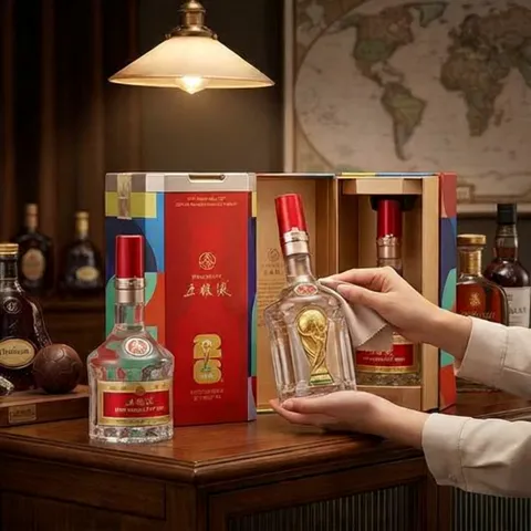 移动端、京东百亿补贴：五粮液 世界杯 白酒 礼盒装 浓香型 52度 瓶 500ml*2瓶