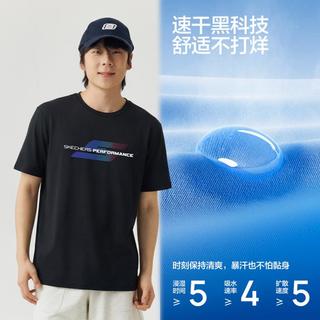 斯凯奇 男士户外速干短袖T恤