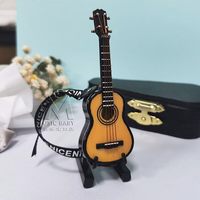山头林村 迷你吉他模型摆件生日礼物毕业礼物家居书房娃娃乐