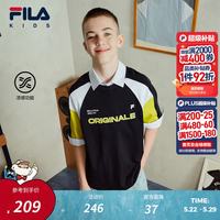FILA 儿童童装短T类2026年夏季新款男中大童短袖T恤 传奇蓝-NV 170
