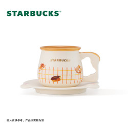 星巴克 陶瓷马克杯 吐司把手造型杯碟组 吐司把手造型杯碟组360ml