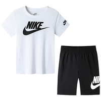 NIKE 男童女童夏季短袖短裤两件套童装