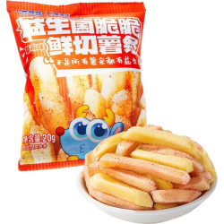 小鹿蓝蓝 宝宝饼干儿童饼干零食 脆脆鲜切薯条草莓味/20g