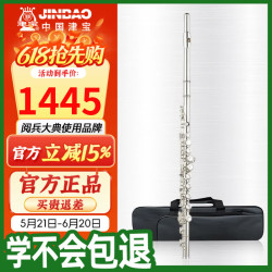 津宝 JINBAO JBFL-6237S 长笛乐器 16孔C调附E键（白铜工艺）