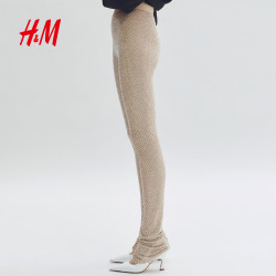H&M Stella McCartney 女装裤子缀饰蕾丝紧身打底裤1342361