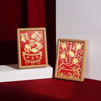 周大福 婚书 黄金摆件