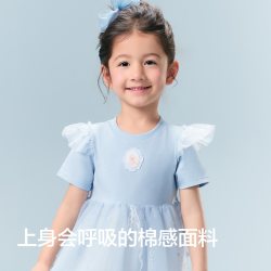 巴拉巴拉 女童连衣裙 网纱蕾丝花边