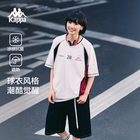 卡帕 背靠背运动t恤男士新款凉感抑菌撞色短袖球衣风上衣女K0GX2TD45D